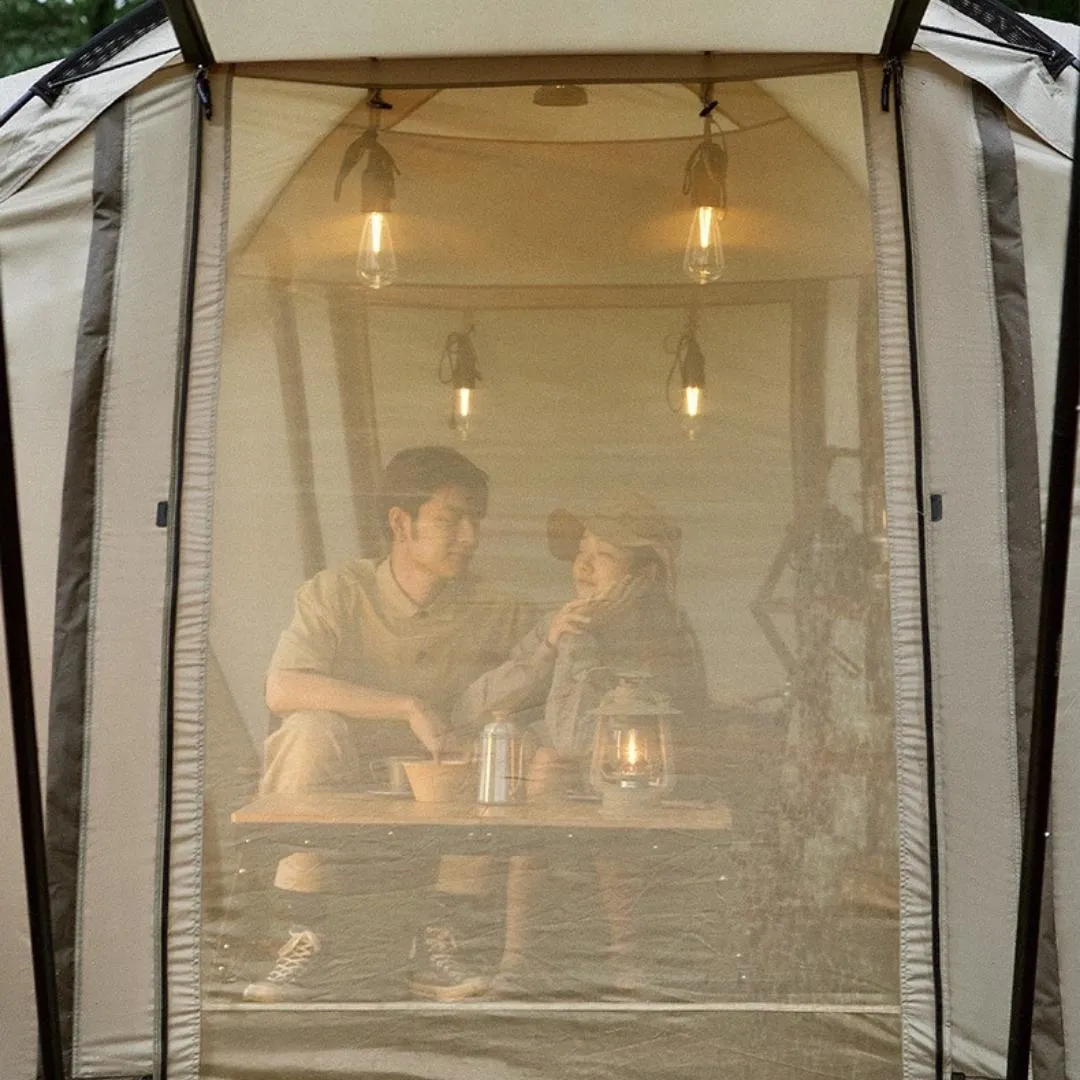 Naturehike  UPF50  Aries Beta Tunnel Tent For 4-6 Man - Khaki