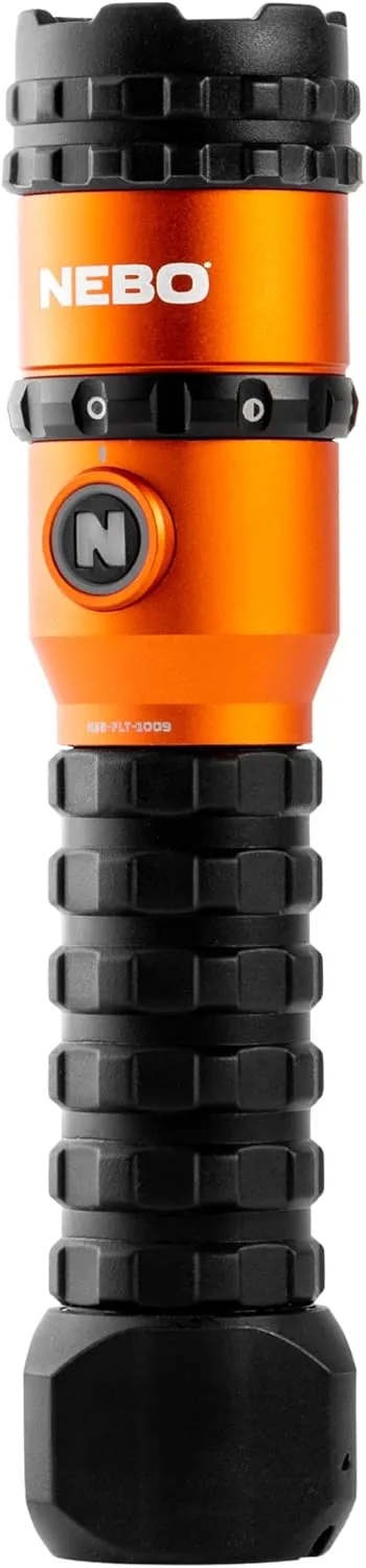 NEBO Master Series FL3000 Flashlight | 3000 Lumens, 5 Light Modes, Rechargeable Waterproof LED Flashlight, Powerful Magnetic Base, Perfect for Camping & Hunting, Includes Charging Cable