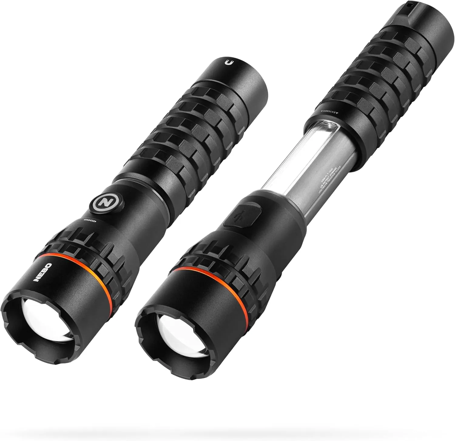 NEBO SLYDE KING Flashlight | High Lumens, Rechargeable COB Work Light & LED Flashlight, Waterproof, Magnetic Base, Great for Camping & Hunting, Includes Charging Cable