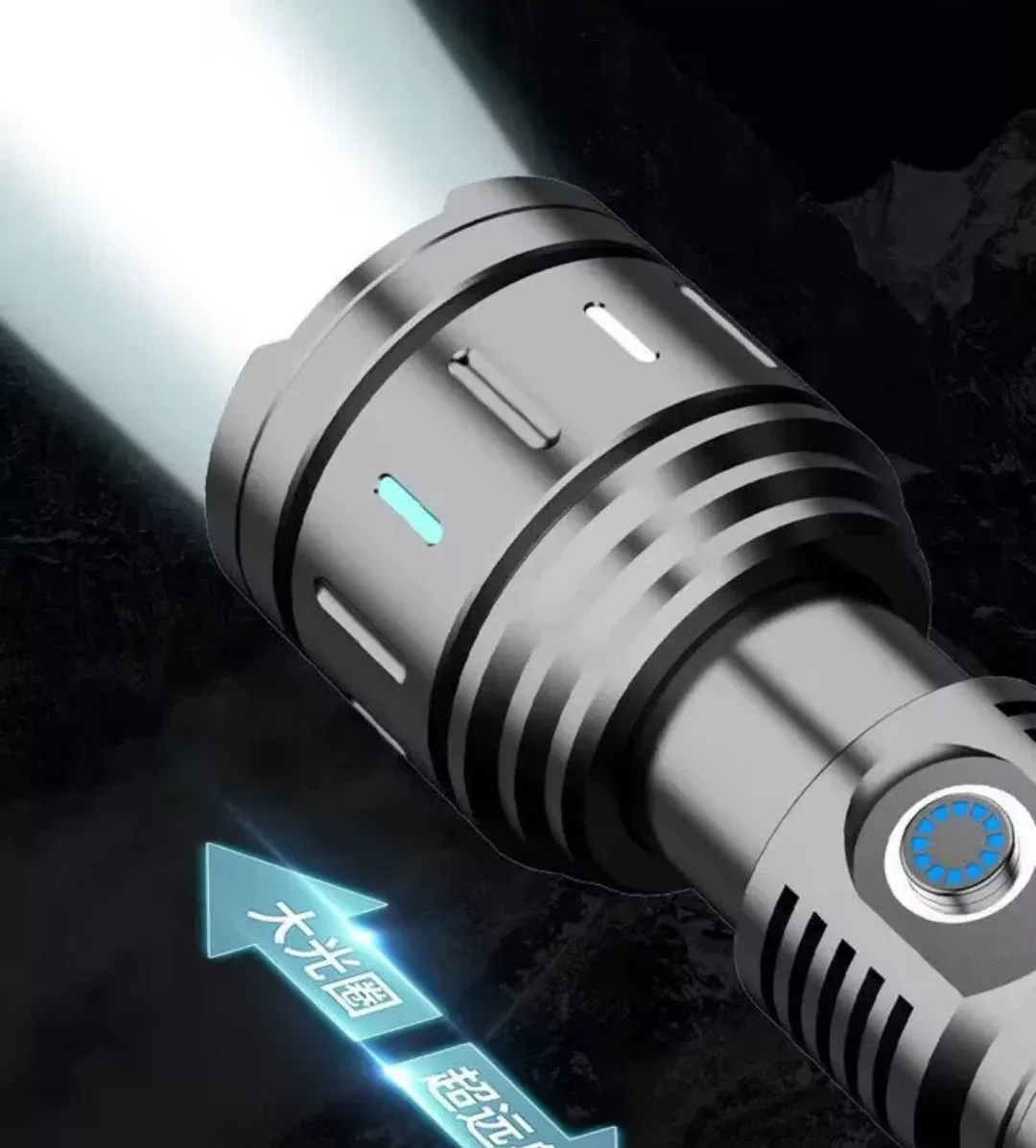 New 800W LED Ultra Powerful Long-Range Flashlight with 26650 Rechargeable Batteries High Power LED Flashlights 3500M Long Range Torch Outdoor Tactical Lantern