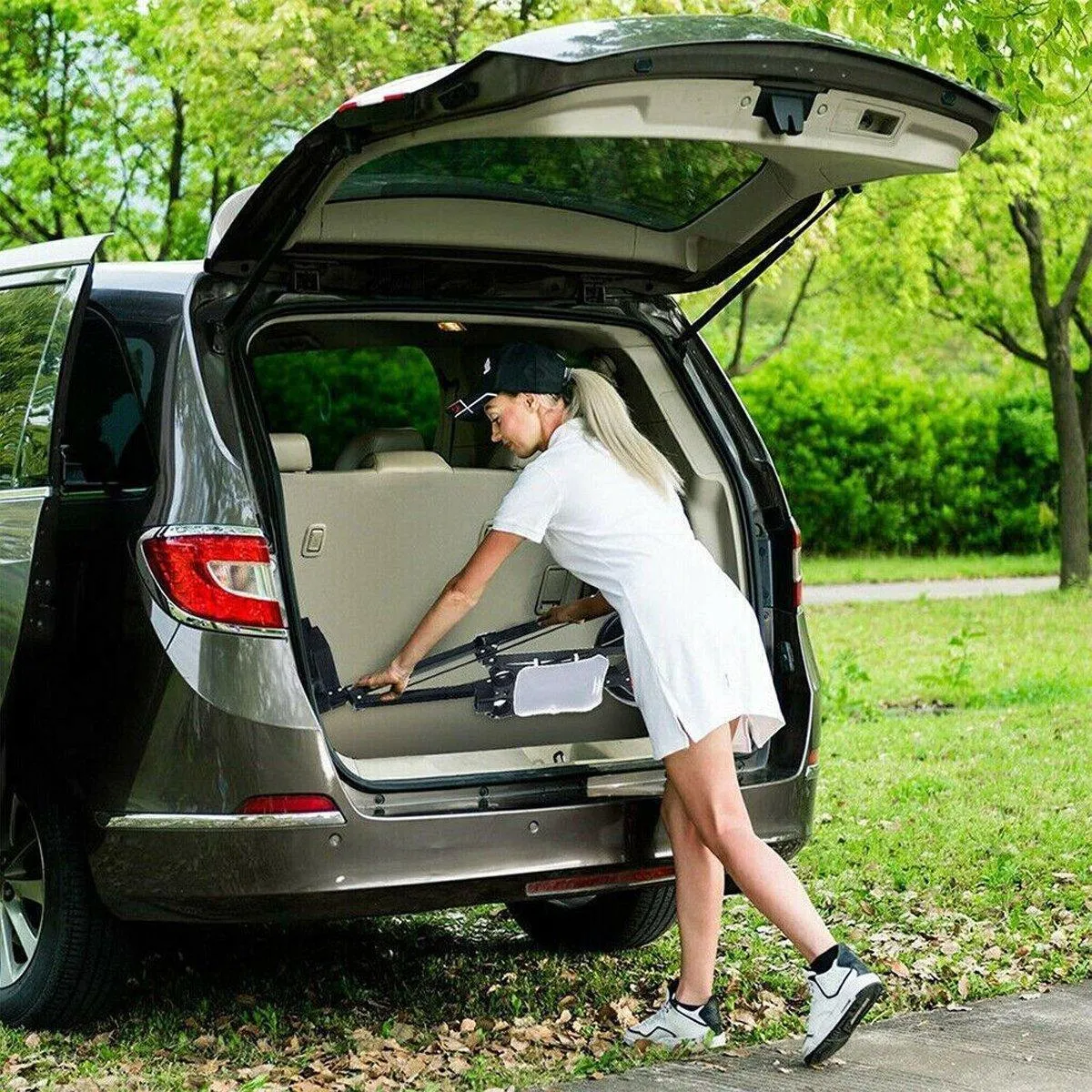 New Foldable Aluminum Golf Push Pull Trolley Cart Lightweight Buggy for Easy Transport