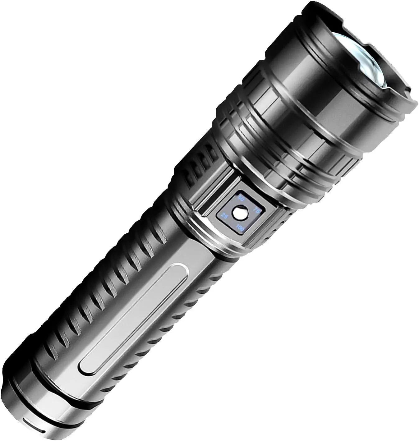 New White Strong Light Long-Range Multi-Functional Type-C Charging Lamp Mode LED Flashlight