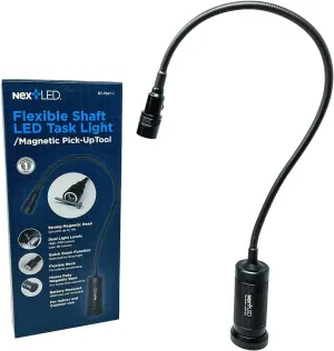 NextLED Flexible Shaft Magnetic LED Flashlight and Pickup Tool, Telescoping Neck with Extendable Neck up to 20 Inches, 300 Lumen Cree COB LED Work Light, Strong Magnetic bottom, Pick up to 1Lb