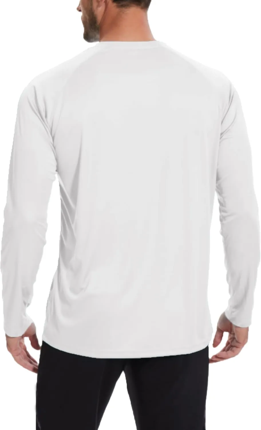 NEYOUQE Men's Sun Protection UPF 50  Shirts Long Sleeve Running Workout Athletic Gym Shirt UV Swim Fish Rash Guard Hiking