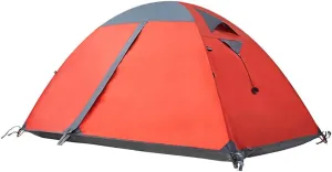 NIEH 3-4 Person Automatic Tent with Porch Camping Pop Up Tent with 2 Door and 2 Windows Double Layer Instant Family Tent for Camping Outdoor Hiking, Easy Set Up