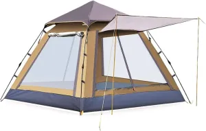 NIEH Tent 3-4 Person Single Layer Tents Waterproof UV Weather Resistant Family Outdoor Fishing Party Camping Tent Beach Travel Outdoor