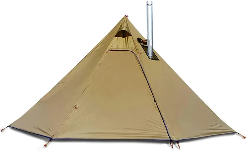 NIEH Tent Hot Tents with Stove Hole Windows Outdoor Camping Family Teepee Tent for 2-4 Person