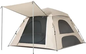 NIEH Tents for Camping 3 Person Pop Up Tent with Layer,Family Tent with Porch and 4 Mesh Windows Folding Beach Tents,Quick to Set Up Hopeful