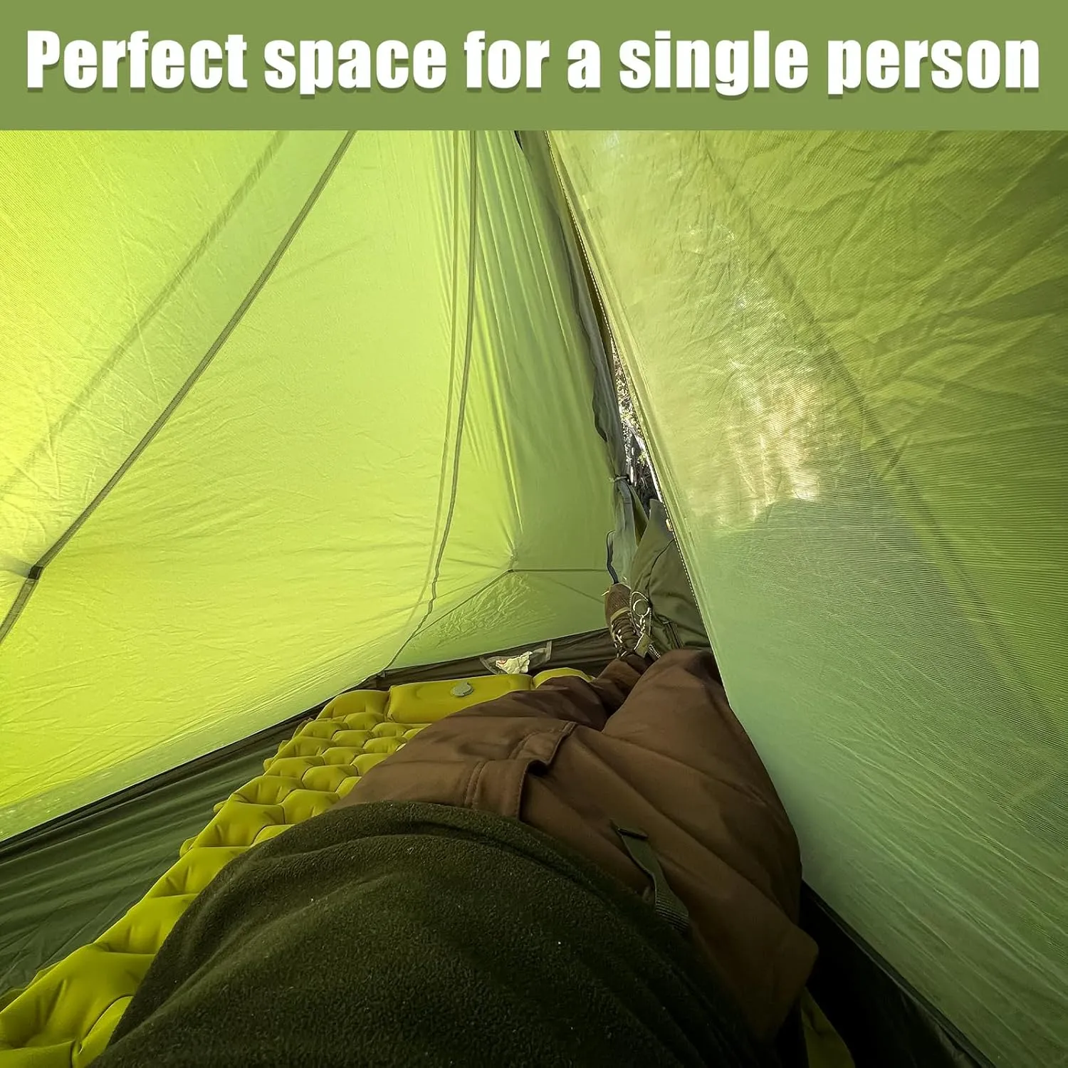 Night Cat Ultralight Tent 1 Person for Professional Backpacker Hiker 2 LBS Only Lanshan Backpacking Bivvy Ground Tent Heavy Rain Waterproof Trekking Pole Not Included