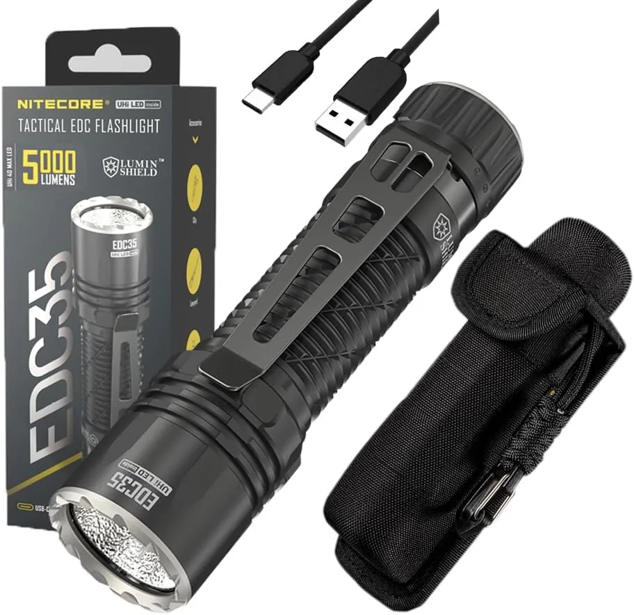 Nitecore EDC35 High Power 5000 lumens NiteLab UHi 40 Max LED Rechargeable Flashlight