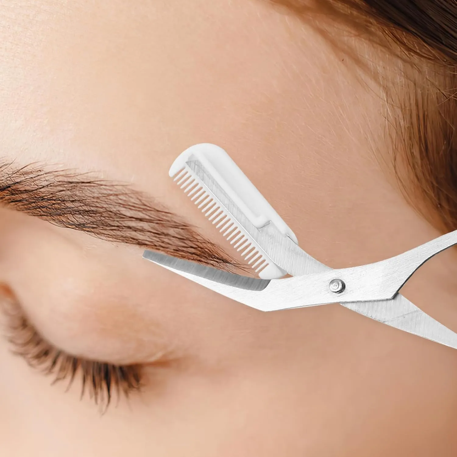 NOLITOY 5 Sets Versatile Eyebrow Grooming Kit Includes Razor Scissors Trimmer Portable for Travel