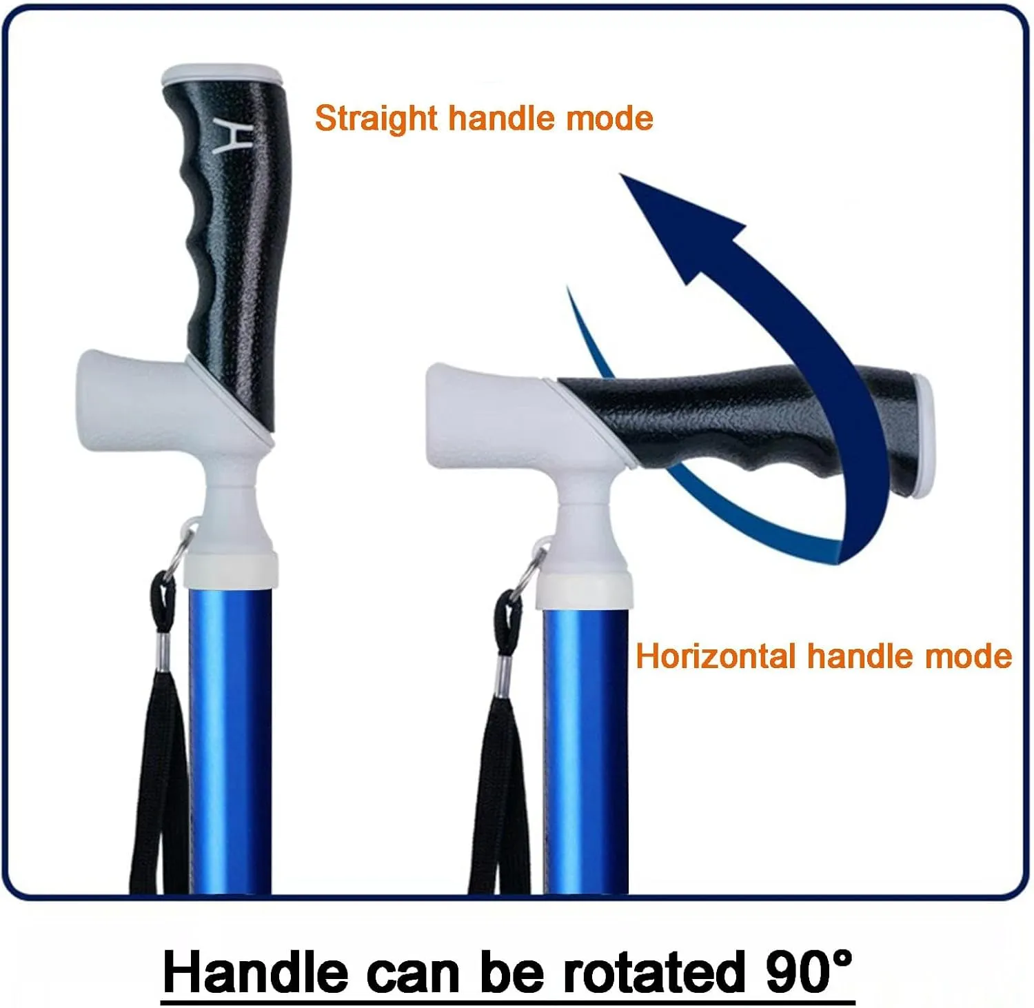 Nordic Walking Sticks Adjustable Trekking Poles Lightweight Walking Poles Women Hiking Poles for Hiking Camping & Backpacking(Blue,38~105cm)