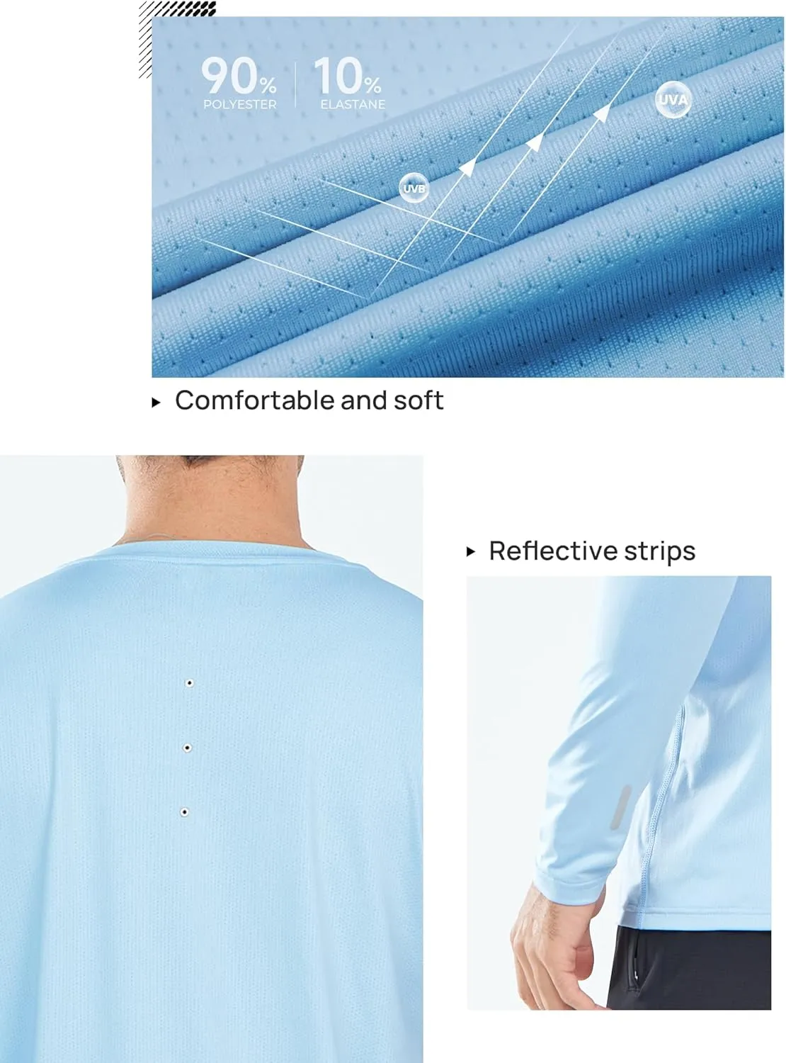 NORTHYARD Men's Sun Protection Shirts Long Sleeve Swim Fishing UPF 50  Shirt UV Hiking Lightweight Rash Guard Athletic