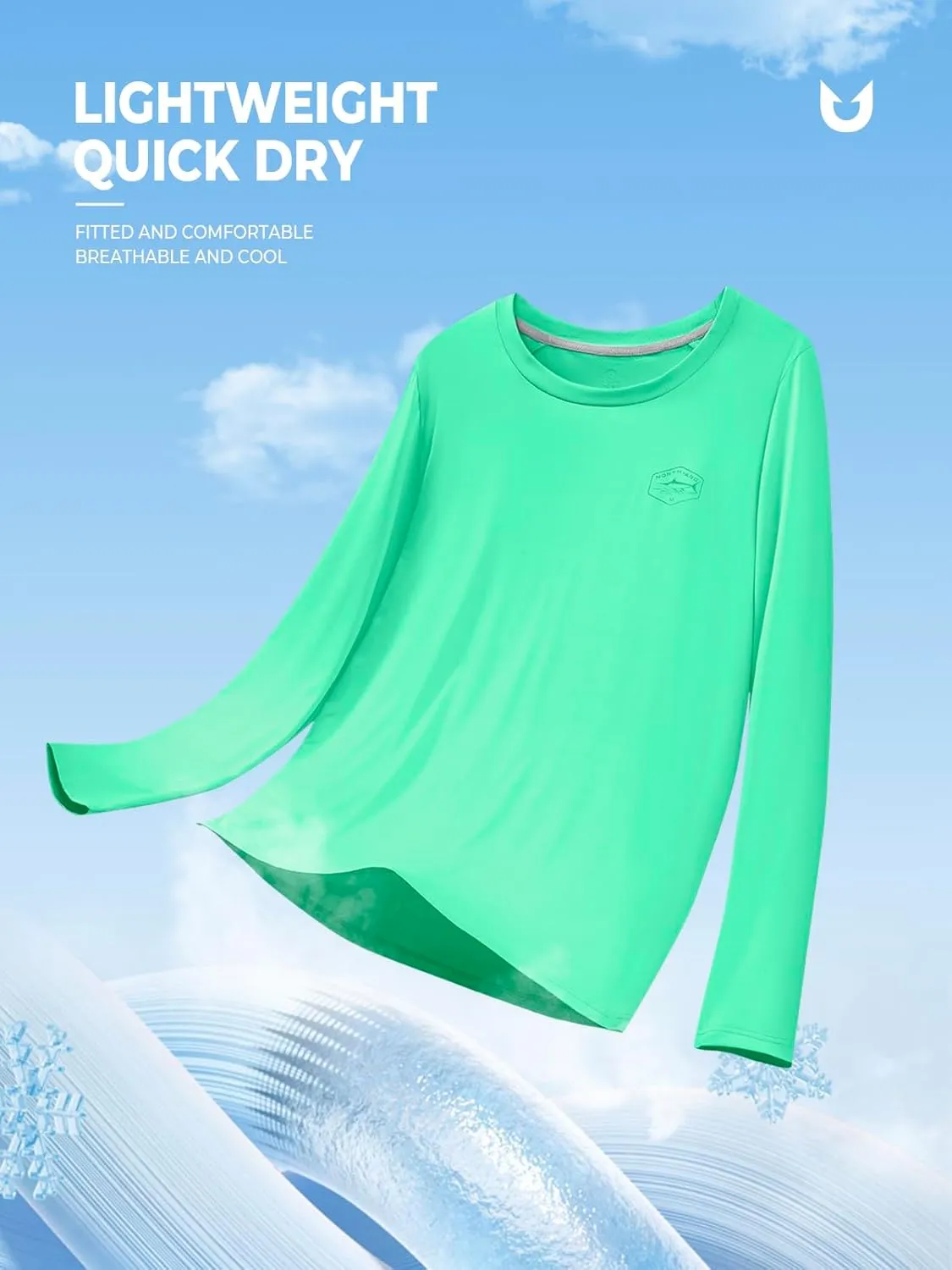 NORTHYARD Men's UPF 50  Sun Protection Shirts Long Sleeve Swim Beach Rash Guard UV Lightweight Quick Dry Fishing SPF T-Shirt