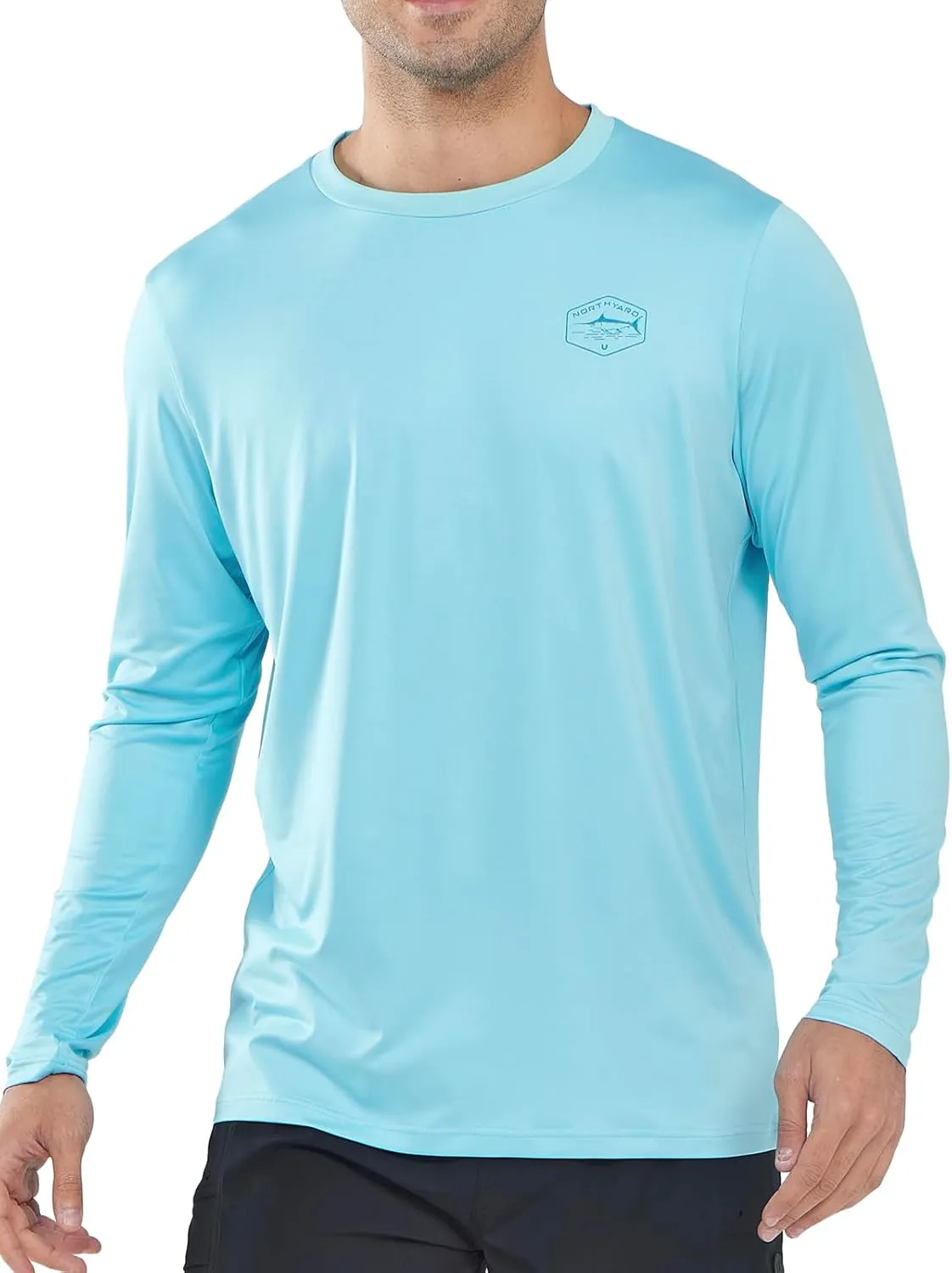 NORTHYARD Men's UPF 50  Sun Protection Shirts Long Sleeve Swim Beach Rash Guard UV Lightweight Quick Dry Fishing SPF T-Shirt