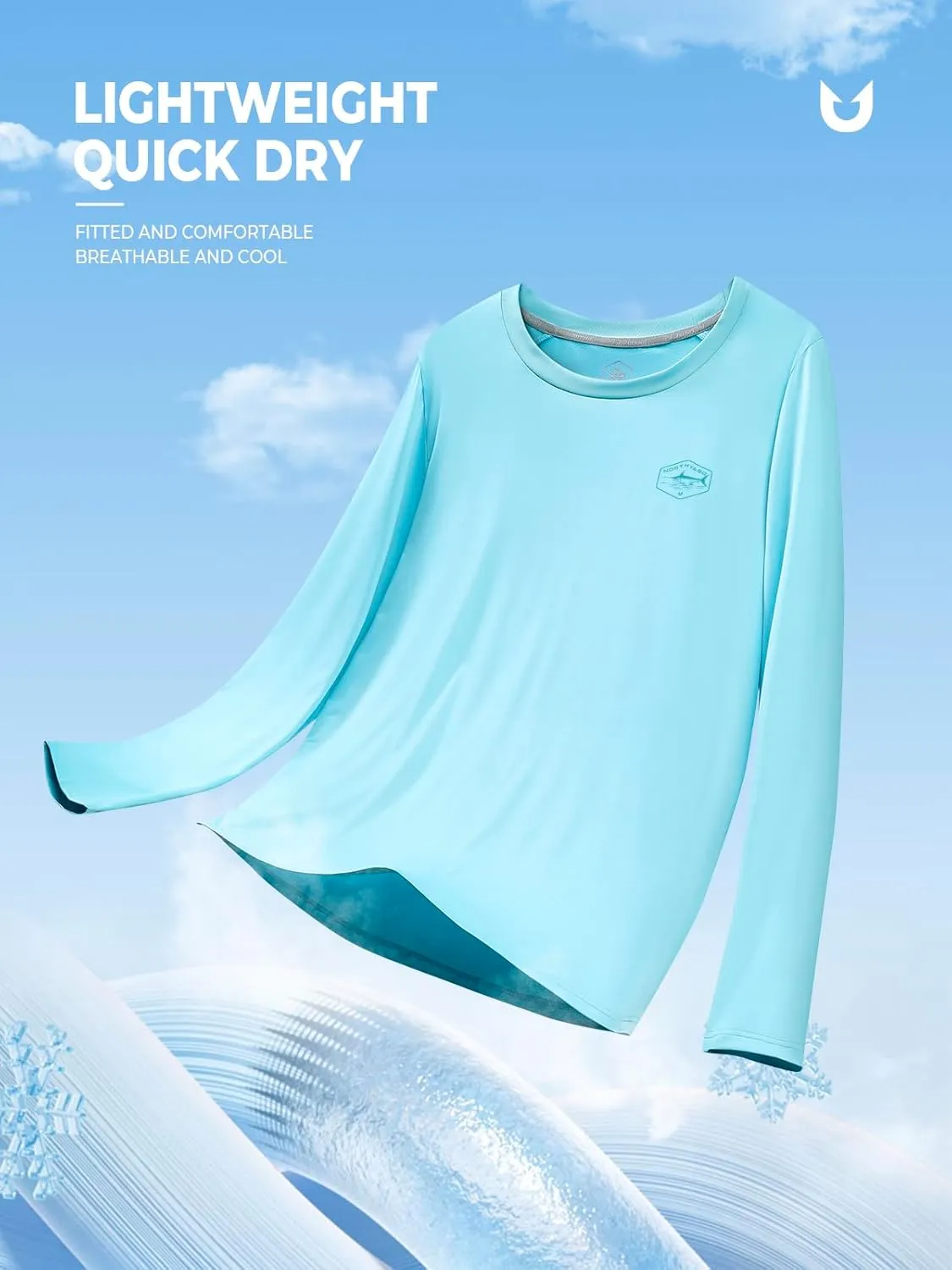 NORTHYARD Men's UPF 50  Sun Protection Shirts Long Sleeve Swim Beach Rash Guard UV Lightweight Quick Dry Fishing SPF T-Shirt