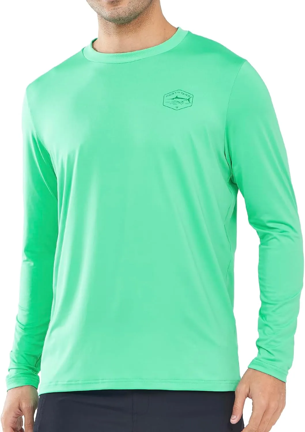 NORTHYARD Men's UPF 50  Sun Protection Shirts Long Sleeve Swim Beach Rash Guard UV Lightweight Quick Dry Fishing SPF T-Shirt