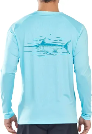 NORTHYARD Men's UPF 50  Sun Protection Shirts Long Sleeve Swim Beach Rash Guard UV Lightweight Quick Dry Fishing SPF T-Shirt