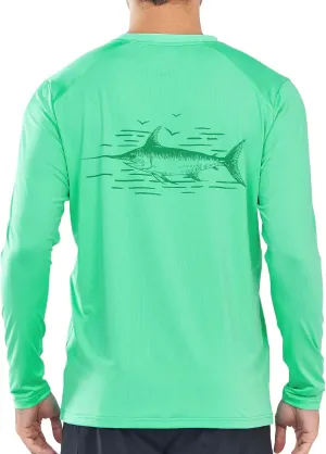 NORTHYARD Men's UPF 50  Sun Protection Shirts Long Sleeve Swim Beach Rash Guard UV Lightweight Quick Dry Fishing SPF T-Shirt