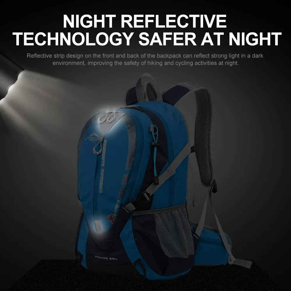 NOXTO 25L Hydration Daypack - Compact Hiking Backpack with 2L Water Bladder and Rain Cover for Travel, Cycling, and Camping