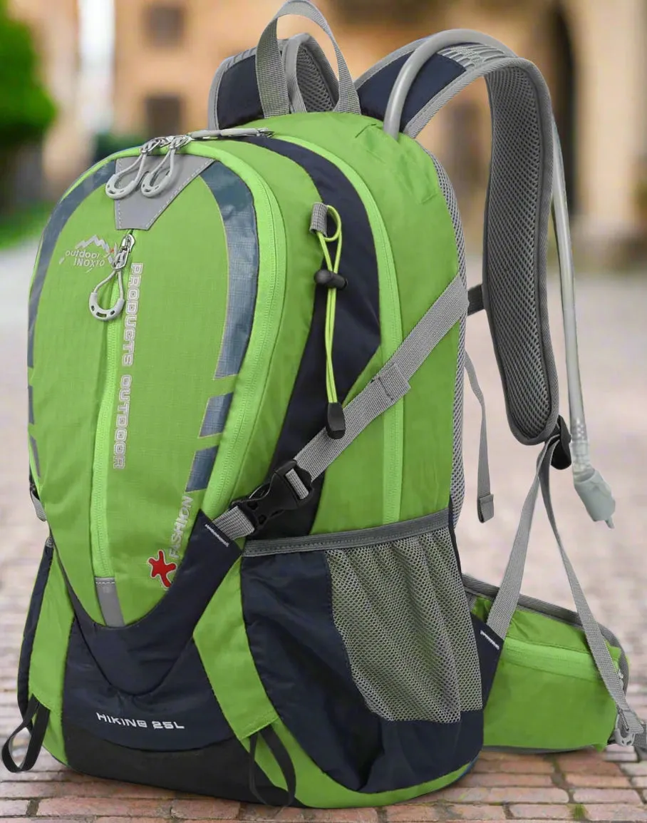 NOXTO 25L Hydration Daypack - Compact Hiking Backpack with 2L Water Bladder and Rain Cover for Travel, Cycling, and Camping