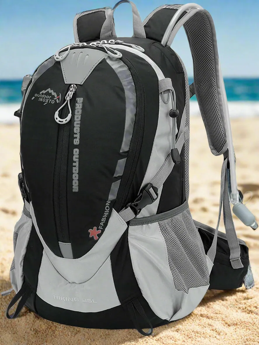 NOXTO 25L Hydration Daypack - Compact Hiking Backpack with 2L Water Bladder and Rain Cover for Travel, Cycling, and Camping
