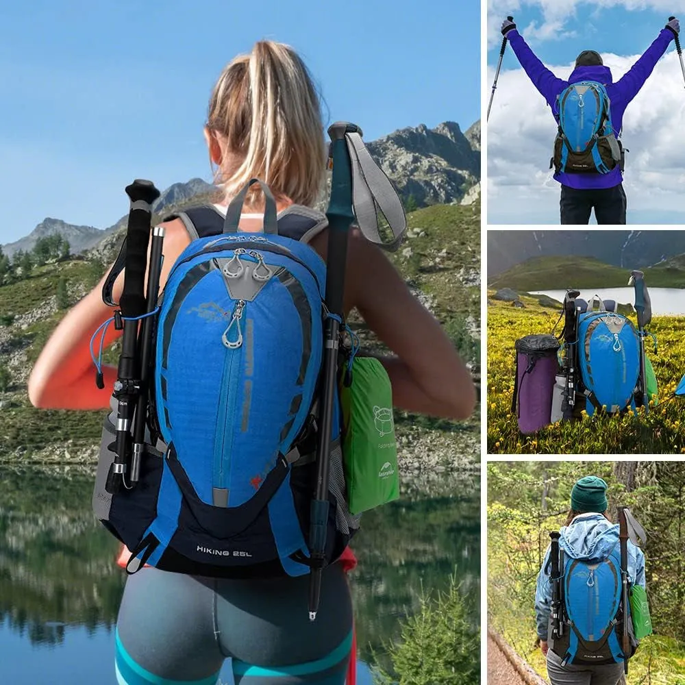 NOXTO 25L Hydration Daypack - Compact Hiking Backpack with 2L Water Bladder and Rain Cover for Travel, Cycling, and Camping