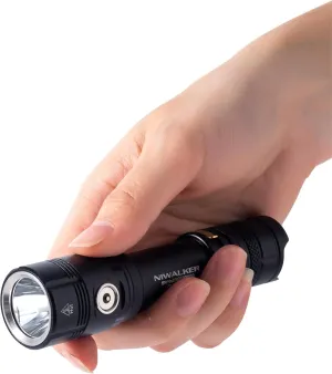 NS2 Magnetic Rechargeable Flashlight 2500 High Lumens Super Bright, LED Tactical Flashlights, Powered EDC Flashlight Waterproof, for Camping,Emergency, Outdoor, Rescue, Inspection (Black)