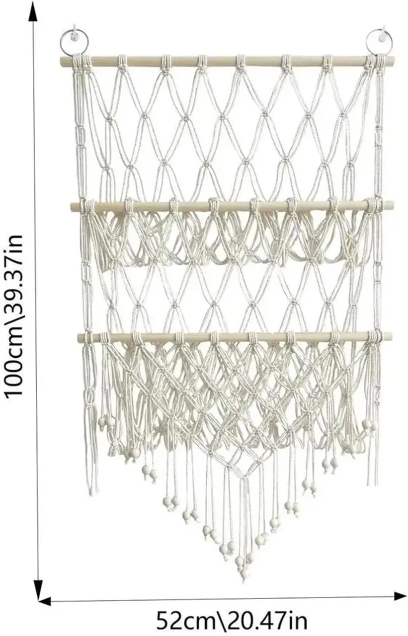 Nylon Parachute Hammock Net Hammock Double Layer Toys Storage Mesh Holder Terrace Hammock(52cmX100cm)