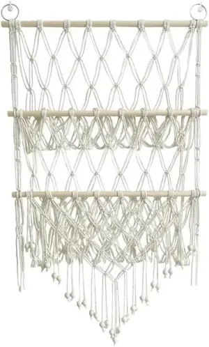 Nylon Parachute Hammock Net Hammock Double Layer Toys Storage Mesh Holder Terrace Hammock(52cmX100cm)