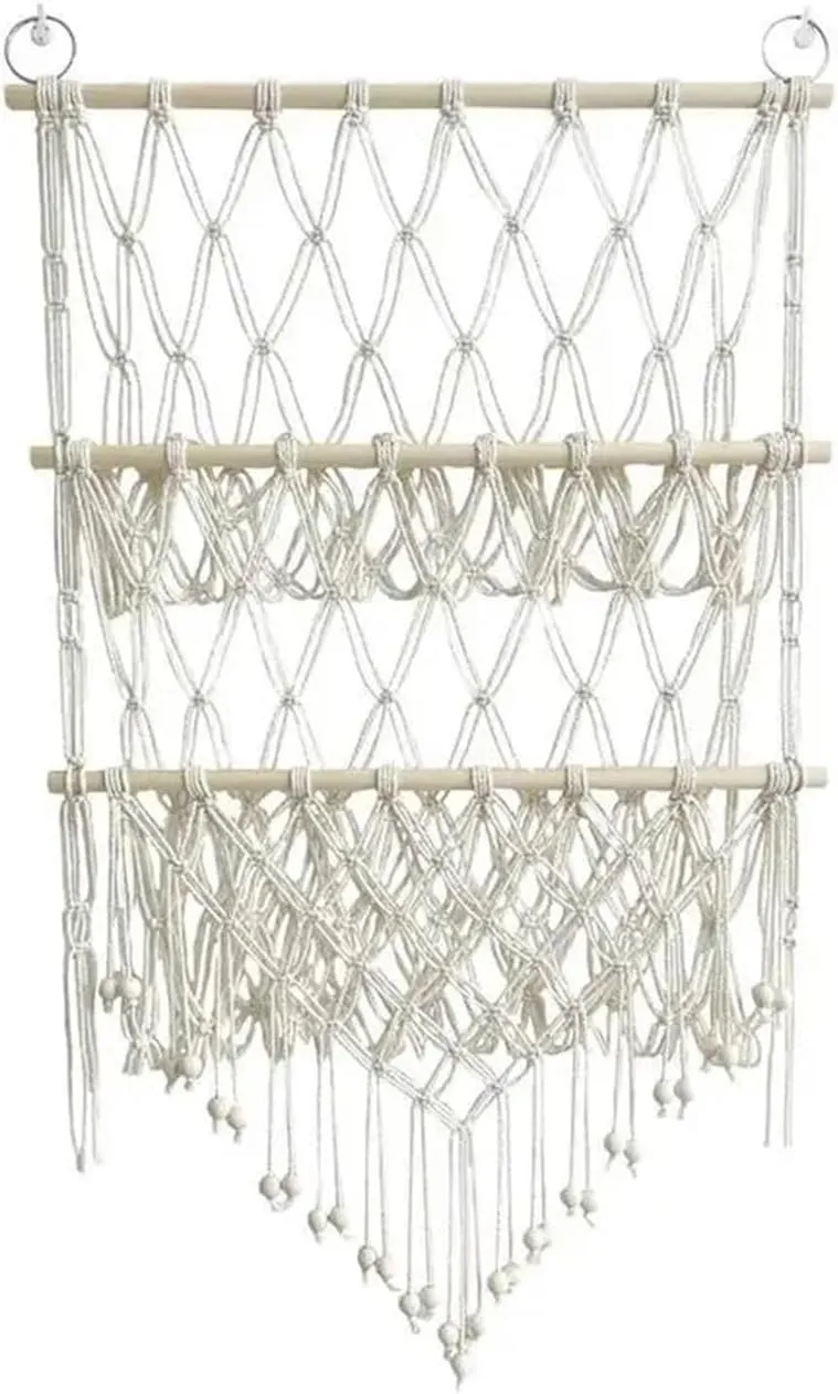 Nylon Parachute Hammock Net Hammock Double Layer Toys Storage Mesh Holder Terrace Hammock(52cmX100cm)