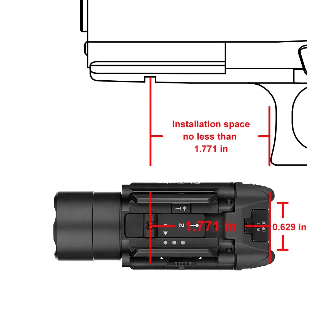 OLIGHT Pistol LEP Flashlight Valkyrie Turbo 250 lm - Black