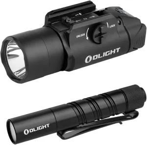 OLIGHT PL Turbo Weaponlight, 800-Lumen 515 Meters Long-Range Tactical Flashlight Bundles I3T 2 EOS Pocket EDC Flashlight