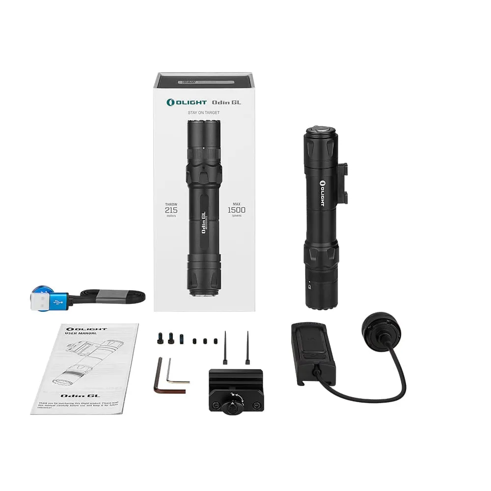 OLIGHT Rifle Flashlight ODIN S 1500 lm, M-LOK Mount - Black