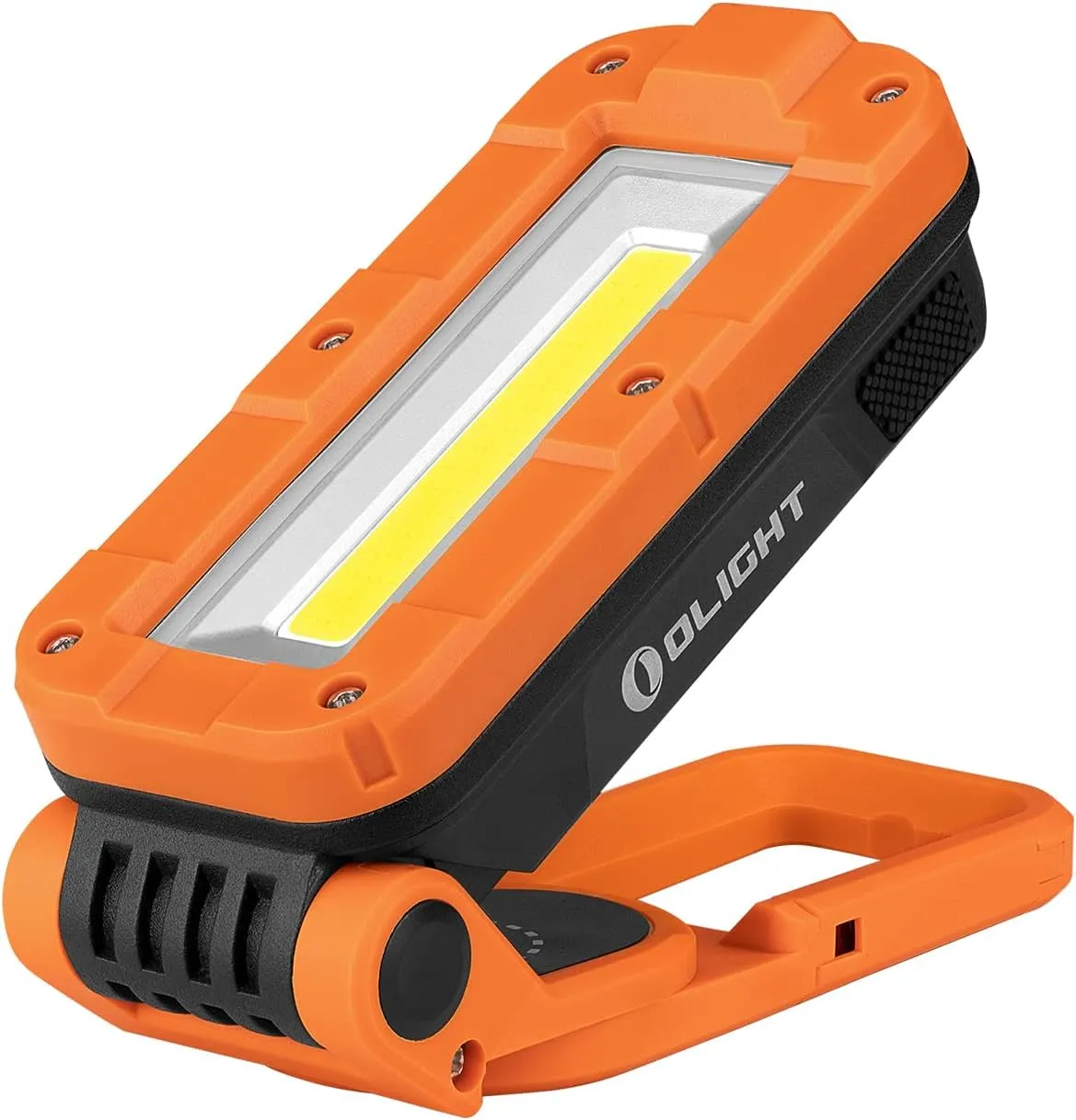 OLIGHT Swivel Pro COB Work Light, 1100 Lumens LED Rechargeable Flashlight, Magnetic Base and Hanging Hook, 180° Rotate and 150° Swivel Handy for Car Repair, Grill, Camping and Emergency Use (Orange)