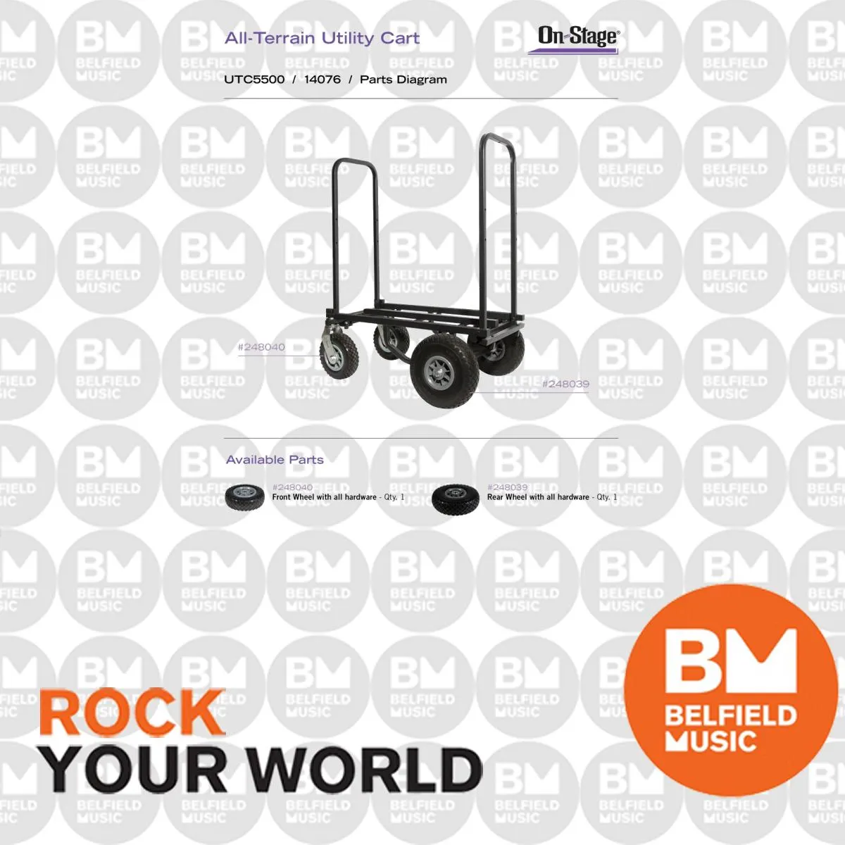 On Stage All-Terrain Adjustable Expandable Utility Cart