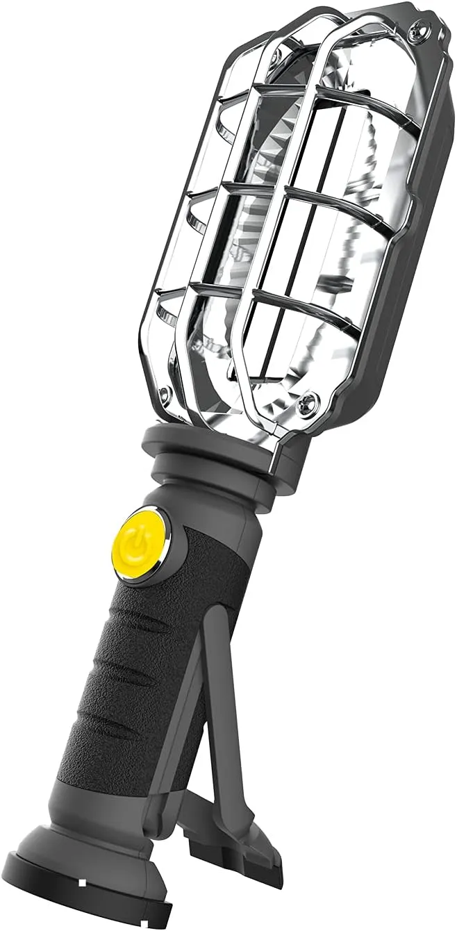 Ontel Handy Brite Ultra-Bright Cordless LED Rechargeable Work Light, 1000 Lumens, Magnetic Base, Heavy Duty, Compact & Lightweight Portable LED Flashlight