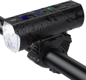 ONVIAN Bike Lights for Night Riding, 1200 Lumen Ebike Headlight, IPX5 Waterproof Aluminum Alloy Bicycle Light -13 Modes, 5000mAh Rechargeable Battery Bicycle Front Light for Commuter Cyclists