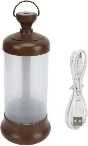 OUKENS Tent Hanging Lights, LED Camping Lantern Regulable Brightness 1200MAH Battery USB Port Rechargeable 16 LED Beads Camping Lamp,Outdoor Portable Lights (Brown)