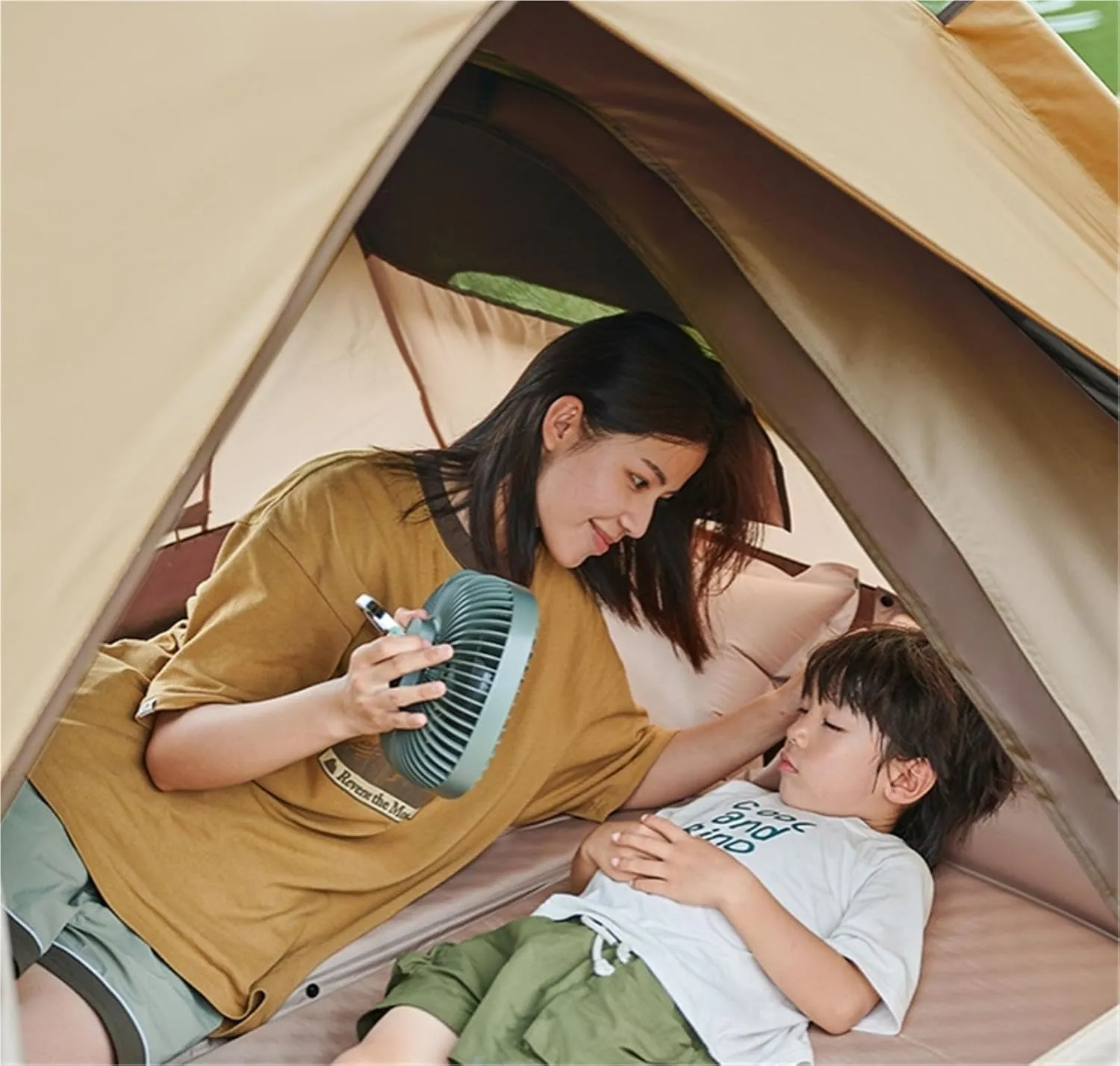 Outdoor Black Double-Layer Tent Folding Rainproof Camping Portable Tent