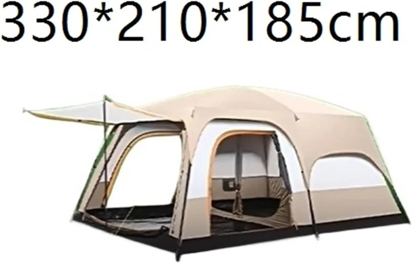 Outdoor Camping Large Canopy Tent Rainproof Mountaineering Camping Overnight Double-Layer Thickened Tent