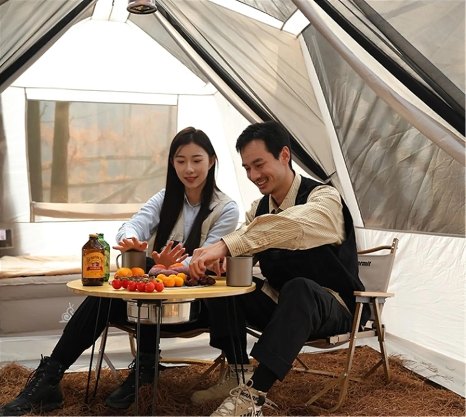 Outdoor Double Layer Portable Camping Rainproof Tent