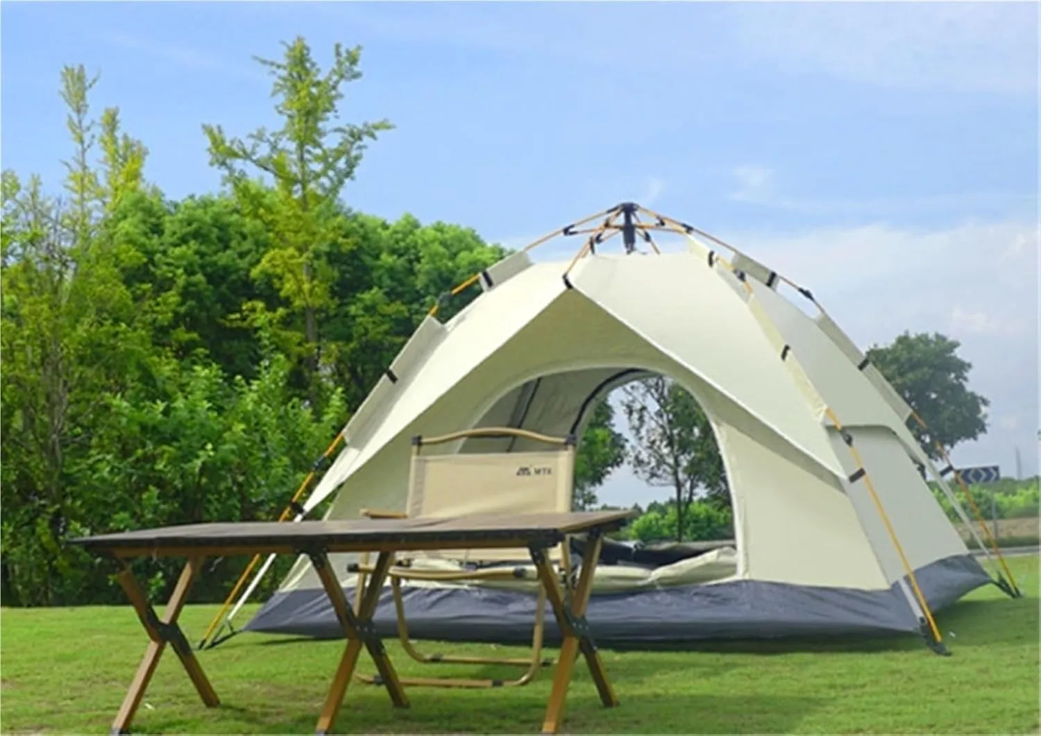 Outdoor Folding Tent Quick Opening Tent Wild Camping Sunshade Double Layer Tent