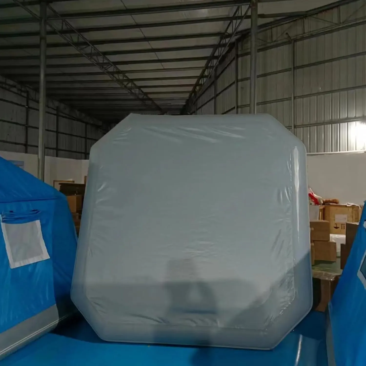 Outdoor Lake Shoal Floating Inflatable Tent Camping Easy Setup Blow Up Tent Fishing Raft Boat