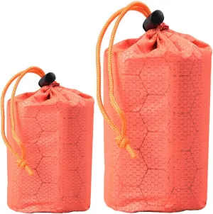 Outdoor pe Aluminum Film Sleeping Bag Storage b ag,Waterproof Sleeping Storage Ba g, 2pcs Ba gs for Adults Sack Compact Adult Sleep Bivouac Hiking Survival Aluminum Film Orange