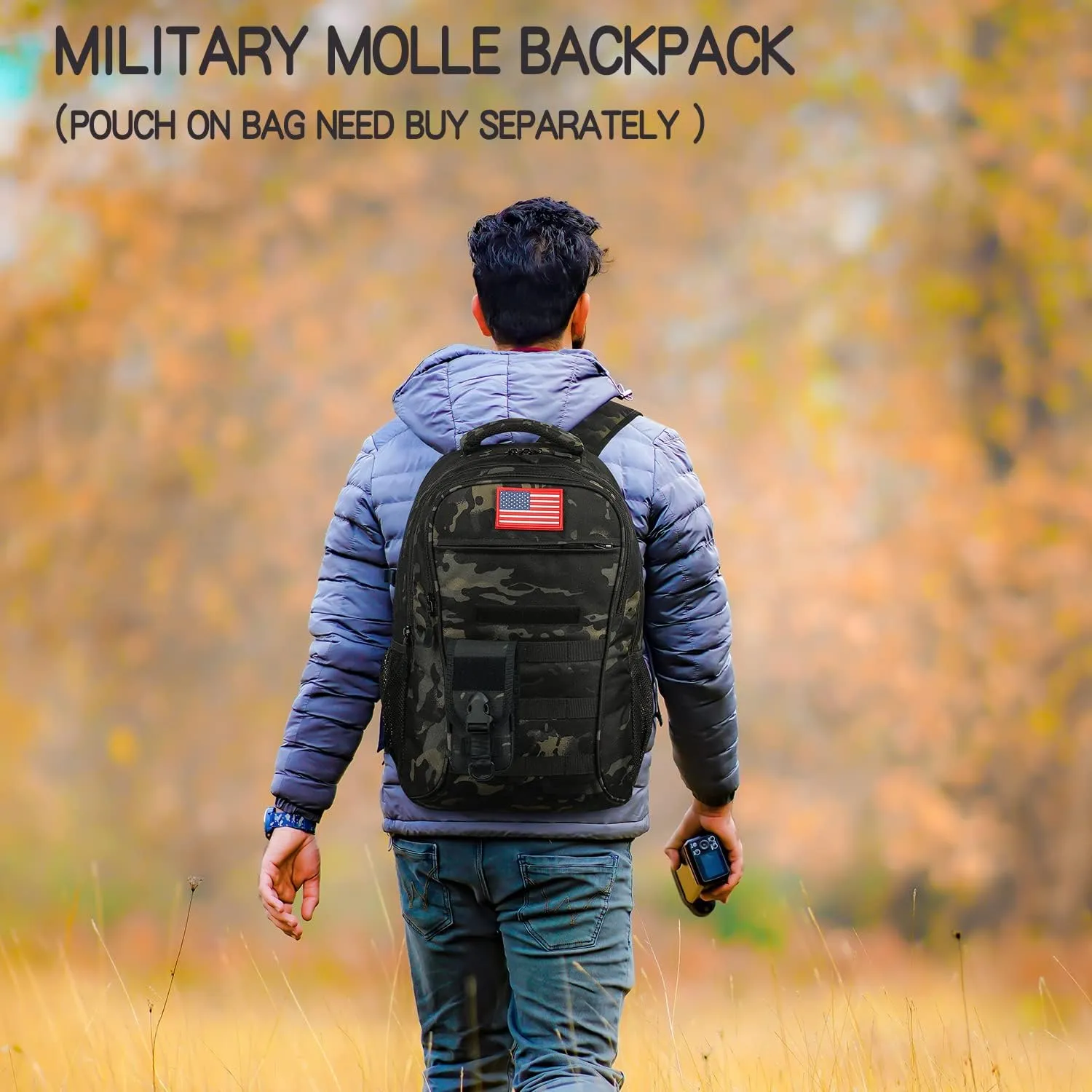 outdoor plus Camo Backpack for Boys,Military Teen Backpack with USB Port, Army Bookbag for School