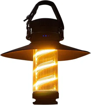 Outdoor Portable Cordless Camping Light Tent Lantern Multifunctional USB Rechargeable Hung Lamp Stepless Dimming LED HandLight Fishing Flashlight