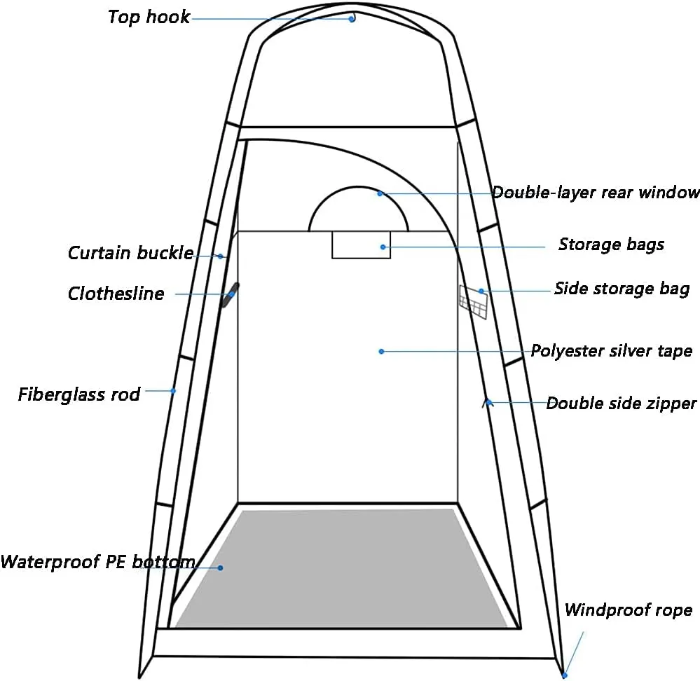 Outdoor Privacy Tent for Changing Dressing/Shower/Toilet - Portable Pop Up Changing Room - Mobile Shower Tent - Instant Installation, Foldable,