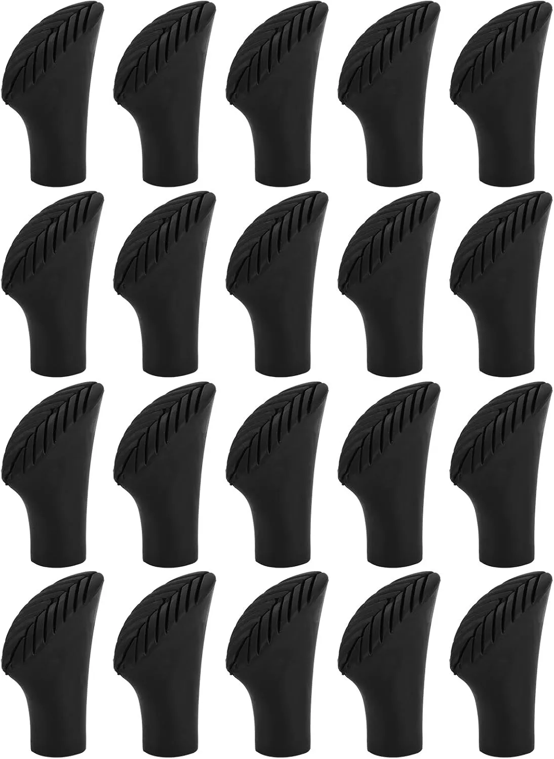 Outdoor Walking Stick Tip Protectors, Hiking Pole Replacement Tips End, Pack of 20