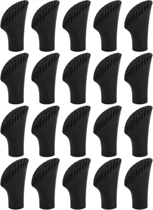 Outdoor Walking Stick Tip Protectors, Hiking Pole Replacement Tips End, Pack of 20